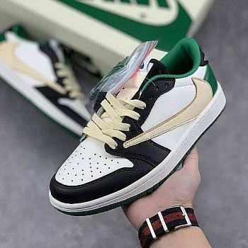 Air Jordan 1 Low White Black Green x Travis Scott Fragment DM7866-128