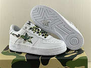 A Bathing Ape Bape Sta Low White ABC Camo Green  1H20191045-GRN - 4