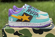 A Bathing Ape Bape Sta Teal Brown Yellow Suede - 2