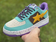 A Bathing Ape Bape Sta Teal Brown Yellow Suede - 3