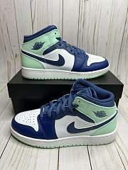 Air Jordan 1 Mid Mystic Navy Mint Foam 554724-413 - 3