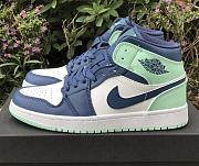 Air Jordan 1 Mid Mystic Navy Mint Foam 554724-413 - 2