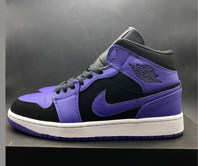 Air Jordan 1 Mid Black Dark Concord 554724-051 - 1