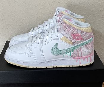 Air Jordan 1 Mid Paint Drip DD1666-100 
