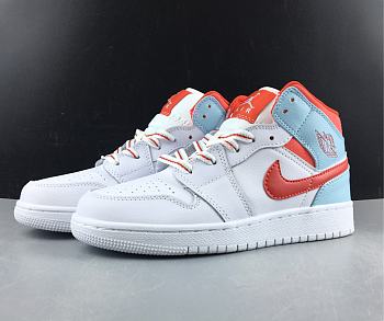 Air Jordan 1 Mid White Topaz Mist 555112-104