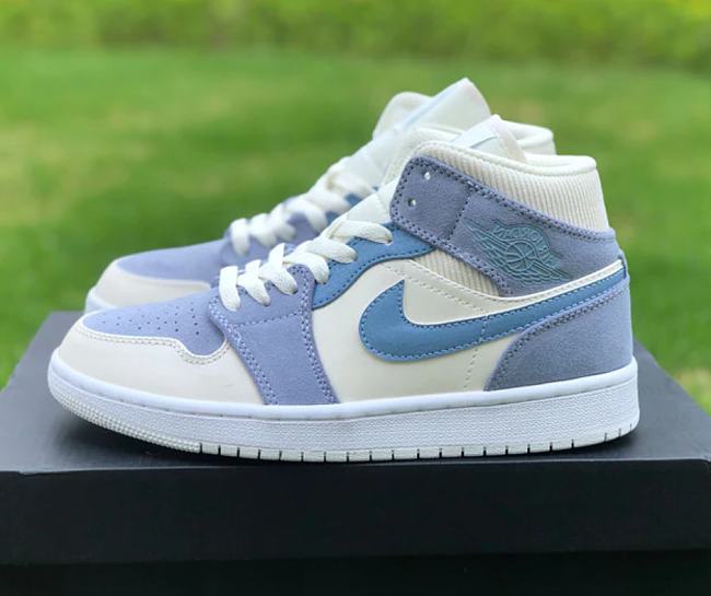 Air Jordan 1 Mid Mixed Textures Blue DA4666-100 - 1