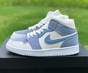 Air Jordan 1 Mid Mixed Textures Blue DA4666-100 - 1