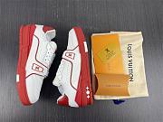 Louis Vuitton Trainer White Red Signature - 2