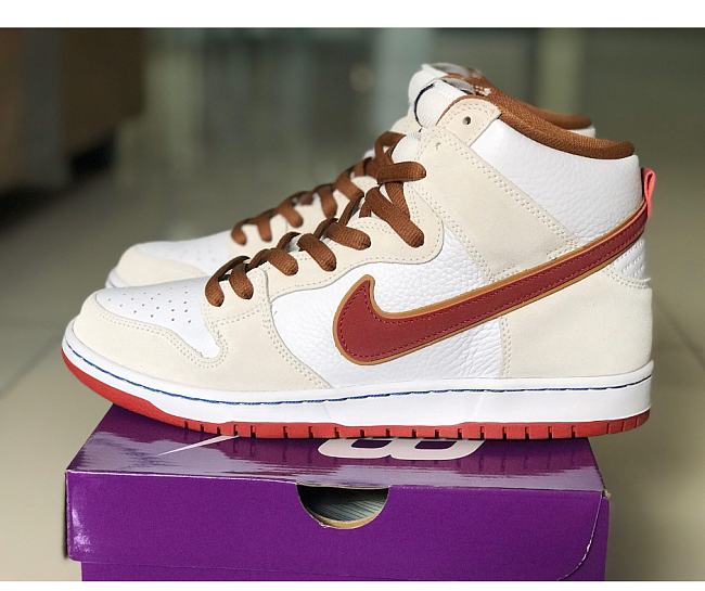 Nike SB Dunk High Sail Bright Crimson CV9499-100 - 1