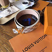 Louis Vuitton Belt Initiales Damier Azur Blue White - 3