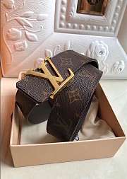 Louis Vuitton Belt Initiales Black Brown - 1