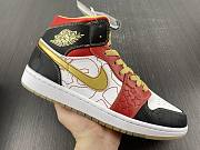 Air Jordan 1 Mid XQ White Black Sport Red DV0576-176 - 6