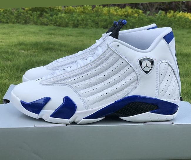 Air Jordan 14 Retro White Hyper Royal 487471-104 - 1