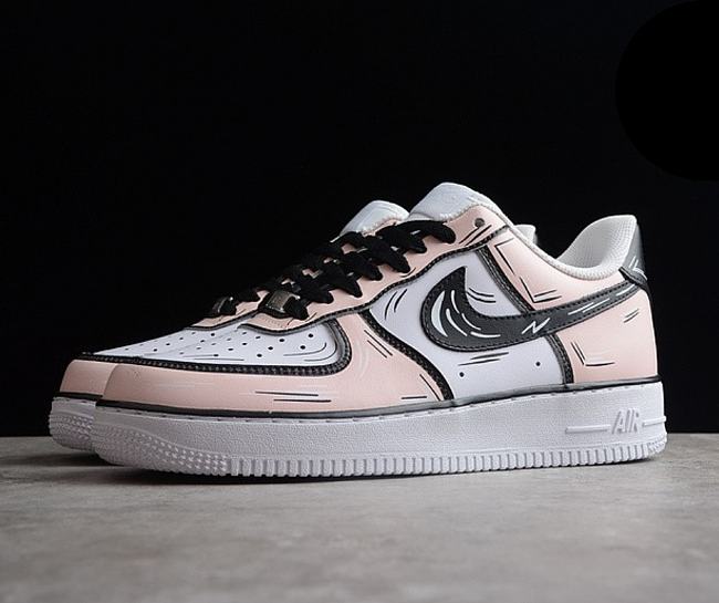 Nike Air Force 1 07 Low Cherry Blossom Powder White Black CW2288-213 - 1