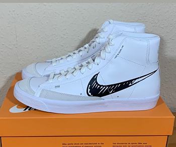 Nike Blazer Mid 77 Sketch White Black CW7580-101
