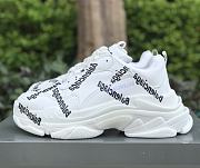 Balenciaga Triple S Logo White Black 53673T W2FAB 9010 - 1