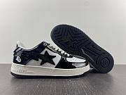 A Bathing Ape Bape Sta Patent Leather Black White 001FWI701002I - 6