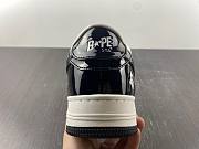A Bathing Ape Bape Sta Patent Leather Black White 001FWI701002I - 5