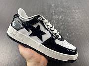 A Bathing Ape Bape Sta Patent Leather Black White 001FWI701002I - 2