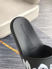 Alexander McQueen Graffiti Logo Slides Black - 3