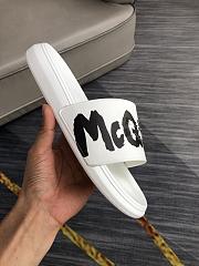 Alexander McQueen Graffiti Logo Slides White - 3