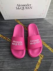 Alexander McQueen Logo Pool Slides Pink - 5