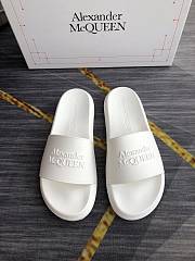 Alexander McQueen Logo Pool Slides White - 6