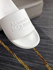 Alexander McQueen Logo Pool Slides White - 4
