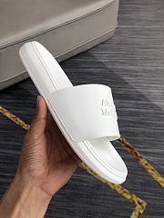 Alexander McQueen Logo Pool Slides White - 3