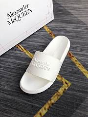 Alexander McQueen Logo Pool Slides White - 2
