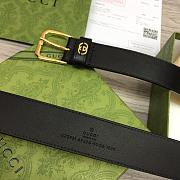 Gucci Belt with Square Buckle and Interlocking G Black ‎673921 AP00G 1000 - 3
