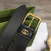 Gucci Belt with Square Buckle and Interlocking G Black ‎673921 AP00G 1000 - 2
