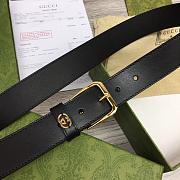 Gucci Belt with Square Buckle and Interlocking G Black ‎673921 AP00G 1000 - 6