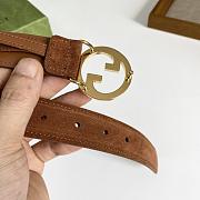 Gucci Blondie Belt Dark Brown Suede 690557 CA00G 2539 - 5