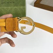 Gucci Blondie Belt Light Brown Suede 690557 CA00G 8351 - 6