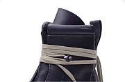 Rick Owens Leather Lace Up Hiking Boots Black Milk - 5