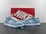 Nike Dunk Low Retro Fleece Swoosh Worn Blue FB1871-011 - 5