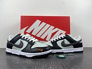 Nike Dunk Low Grey Black Orange Mini Swoosh FN7808-001 - 2