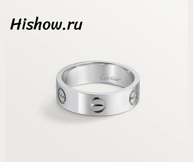 Cartier Ring Love Wedding Band Platinum 5.5 mm - 1
