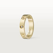 Cartier Ring Leve Wedding Band Gold 1 Diamond 4 mm - 4
