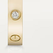 Cartier Ring Leve Wedding Band Gold 1 Diamond 4 mm - 3
