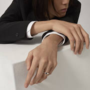 Cartier Ring Leve Wedding Band Platinum 1 Diamond 4 mm - 3