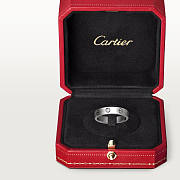 Cartier Ring Leve Wedding Band Platinum 1 Diamond 4 mm - 2