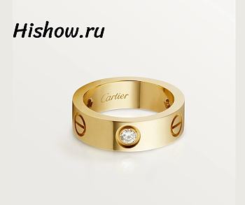 Cartier Ring Leve Gold 3 Diamond 5.5 mm