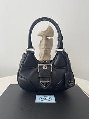 Prada Moon Re-Nylon Leather Bag Black Size 23x13x9 cm - 3