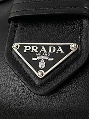 Prada Moon Re-Nylon Leather Bag Black Size 23x13x9 cm - 6