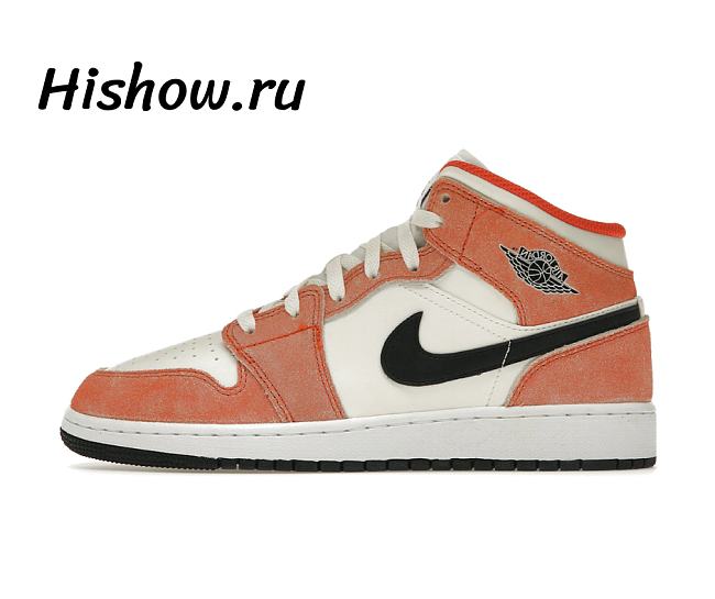 Air Jordan 1 Mid SE Orange Suede DV1336-800 - 1