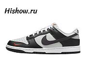 Nike Dunk Low Grey Black Orange Mini Swoosh FN7808-001 - 1