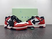 OFF-WHITE Out Of Office OOO Low Tops Black White Red OMIA189S22LEA0012510 - 4