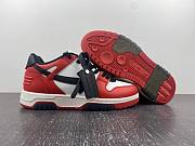 OFF-WHITE Out Of Office OOO Low Tops Black White Red OMIA189S22LEA0012510 - 3